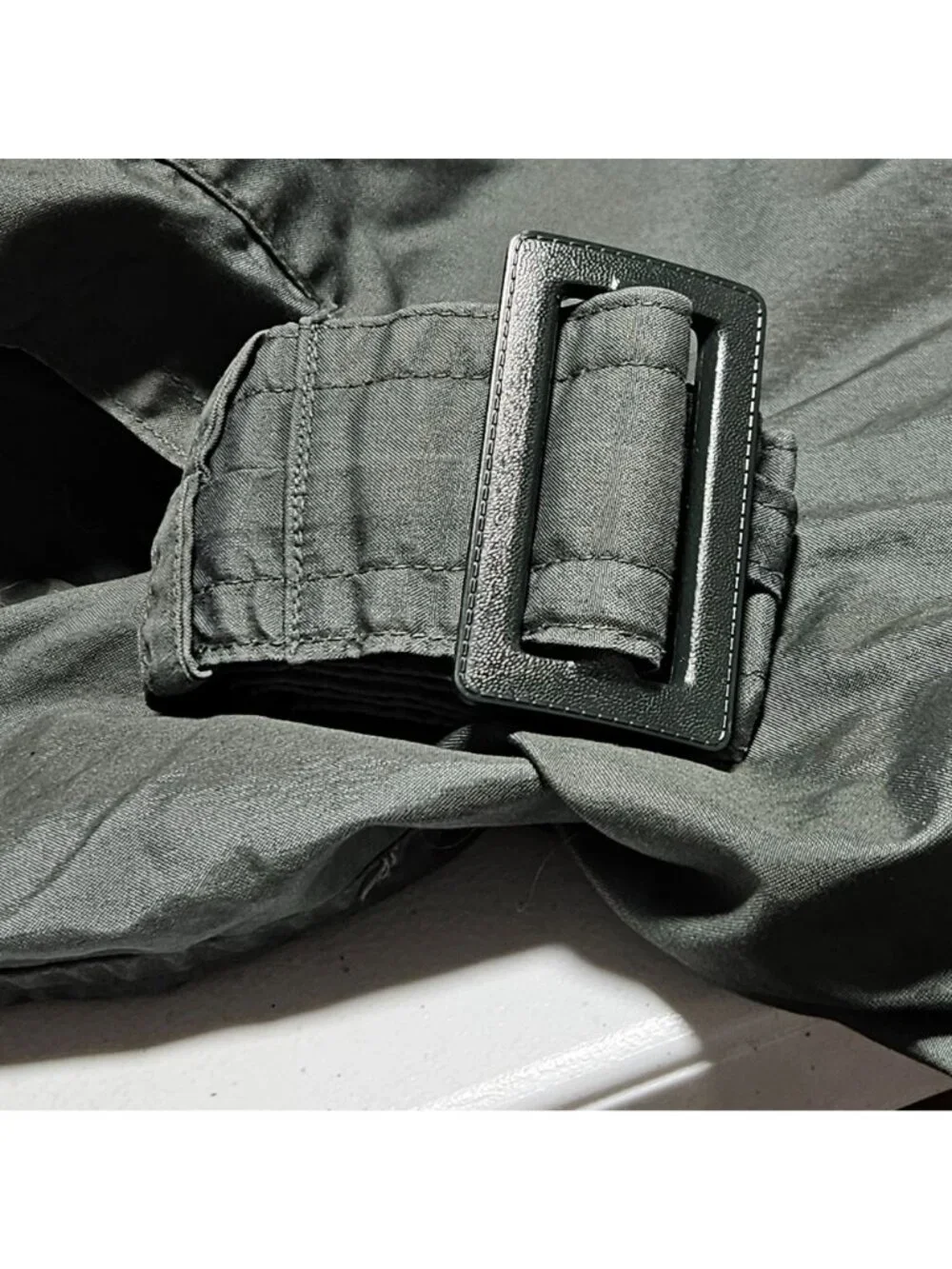 Vintage Military Double Breasted Raincoat Mens Size 40R Army Green 274 Belt